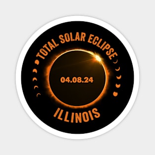 Illinois Total Solar Eclipse 2024 American Totality April 8 Magnet